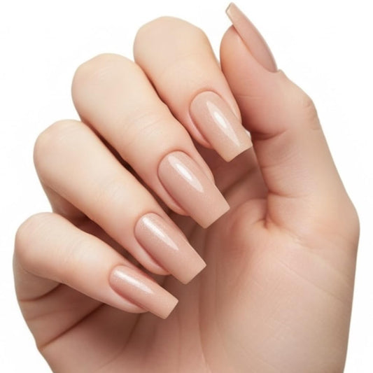 EDA LUXURY BEAUTY NATURAL NUDE PINK LUXE DESIGN Press On Nails Full Cover Acrylic Nail Kit Artificial Nail Tips False Nail...