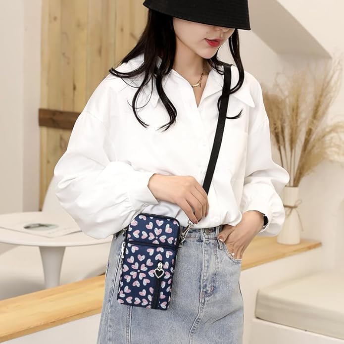 JANKS Small Crossbody Bag for Women - Mini Phone Purses with Crossbody Strap and Wallet - Nylon Arm Bag