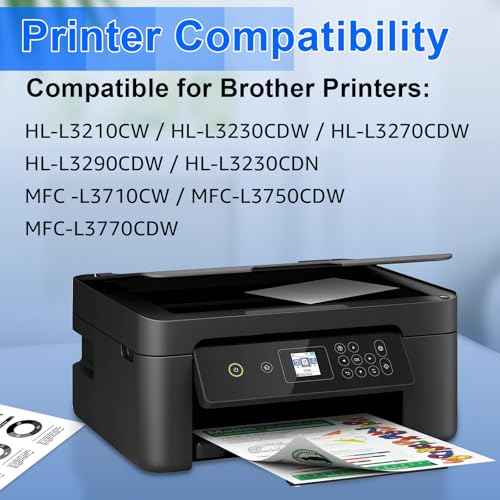 NineLeaf TN227 BK/Y/M/C Toner Cartridge Set Compatible for Brother TN-227 TN223 TN-223 Work with HL-L3230CDN DCP-L3550CDW MFC-L3770CDW HL-L3210CW Printers ( 4 Pack, Black, Cyan, Magenta, Yellow)
