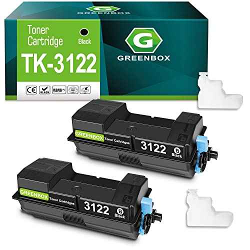GREENBOX Compatible Toner Cartridge Replacement for TK-3122 TK3122 1T02L10US0 for Ecosys FS-4200DN M3550idn Printer (2-Pack Black)
