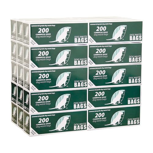 Zero Waste USA Commercial Grade 4 Dog Waste Station Refill Bags Bundle - 6,000 roll bags in 30 rolls of 200 & 4 rolls of 50 Dog Waste Station Can Liners - 40% Thicker competitor brands Roll Bags