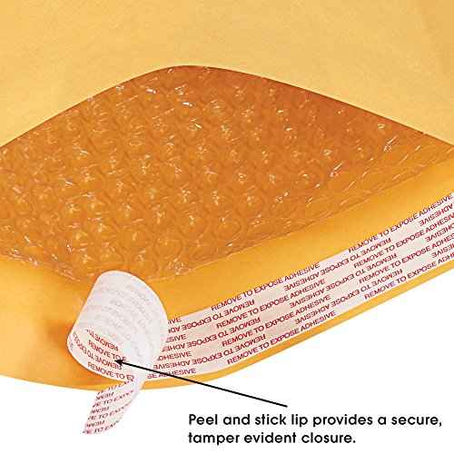 Aviditi Kraft Bubble Mailers #4, 9 1/2" x 14 1/2", Self-Seal, Padded Envelopes for Packing, Mailing and Shipping, Case of 100