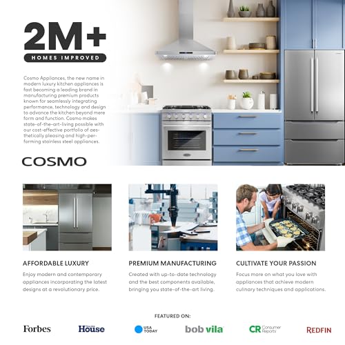 COSMO COS-ERD304K-BK 30 in. Stellar Collection 5.0 cu. ft. Electric Range with 4 Burner Glass Cooktop and Convection Oven in Matte Black