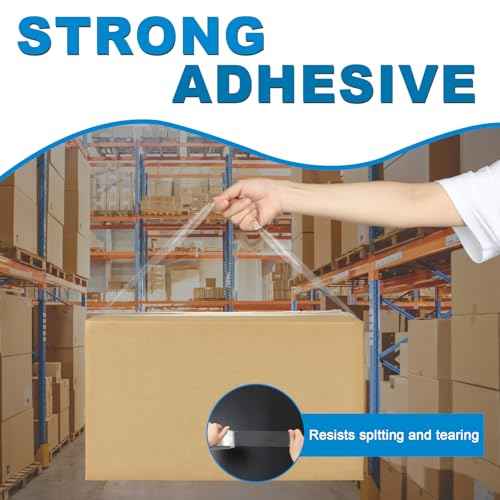 TSHAY Packing Tape, 36 Pack Heavy Duty Shipping and Moving Packing Tape, Clear, Packing and Moving Supplies, 2.0 inch Wide, 65 Yards Per Roll, Total 2340 Yards
