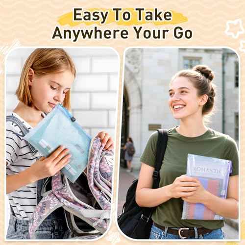 26pcs Mesh Zipper Pouch Bags, 8 Sizes Plastic zippered Storage Bags for Organizing, Clear Pouches with Zipper, Waterproof Mesh Pouch for Office School Supplies, Home Organize, Travel Storage