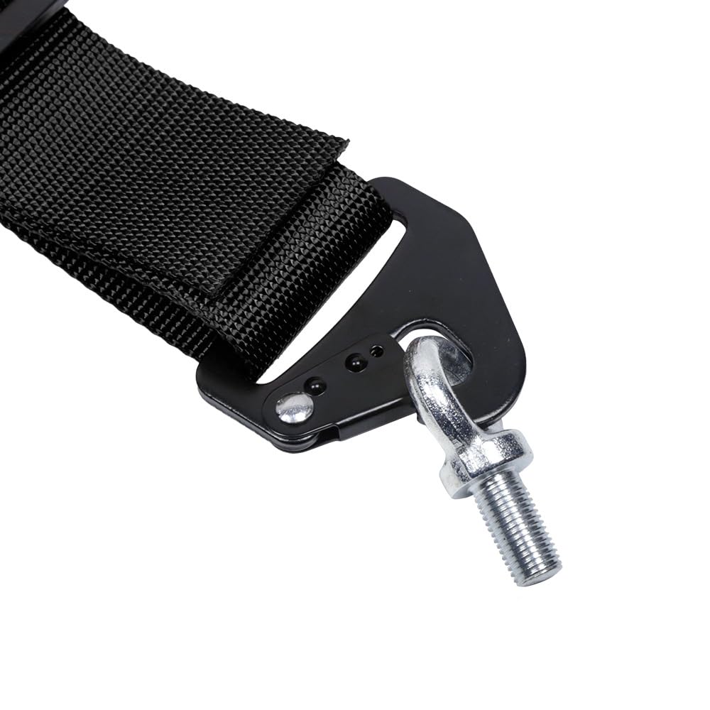 Kyostar 5 Point Safety Harness Racing Seat Belt 2"+3"" Camlock Quick Release Premium Quality Heavy-Duty Soft Webbing Universal Black"