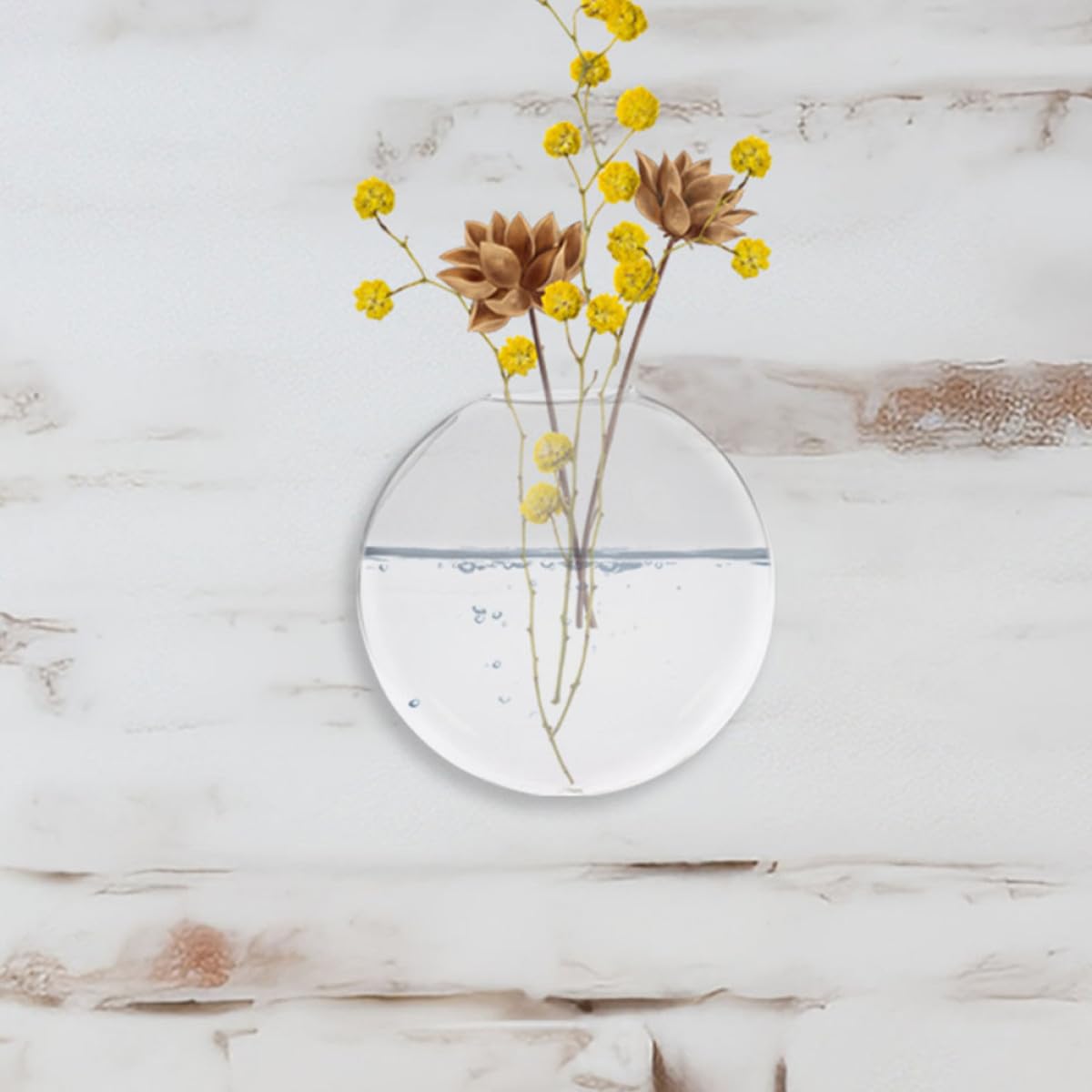 UTHCLO 2pcs Wall Hanging Hydroponic Vase Set Glass Terrarium Planter Pot for Indoor Plant Decoration