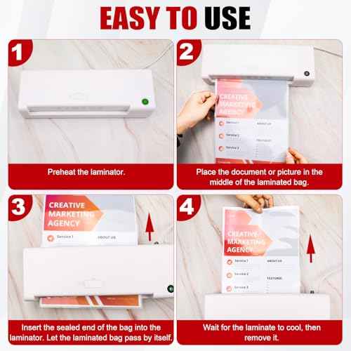 CAREGY Thermal Laminating Pouches,250 Pack Laminating Sheets, 5 Mil, 9 x 11.5 Inches Lamination Sheet Paper for Laminator, Round Corner Letter Size, Office and School Supplies