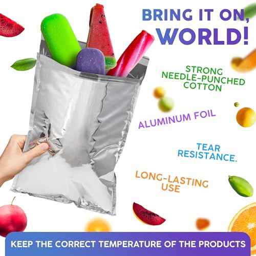 Needle-Punched Cotton Insulated Mailers, 10 x 10.5 Inches. 10 Pack Aluminium Insulated Thermal Mailers. Thermal Bags for Cold and Hot Food. Self-Adhesive Shipping Bags for Food, Cosmetics