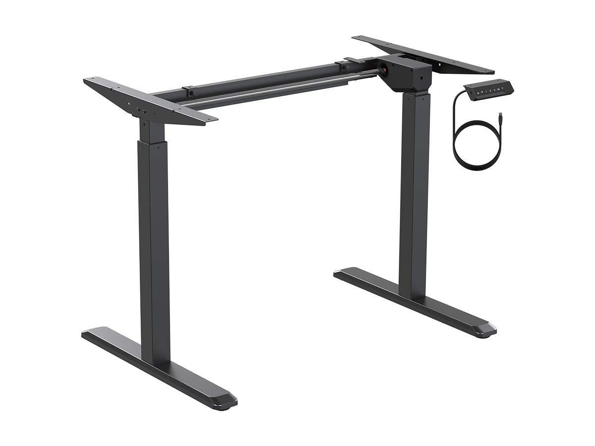 Monoprice Height Adjustable Sit-Stand Riser Table Desk Frame - Black with Electric Single Motor, Compatible with Desktops from 39 Inches Up to 63 Inches Wide - Workstream Collection