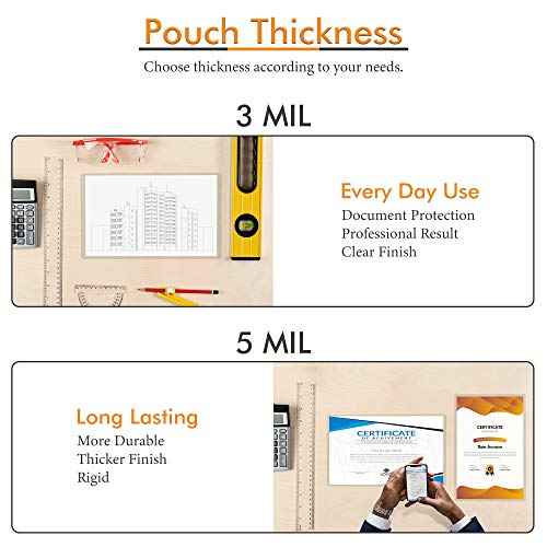 TYH Supplies 100 Pack Legal Size 8.5 x 14 Inches 3 Mil Clear Hot Glossy Thermal Laminating Pouches Lamination Sheet Laminator Pockets