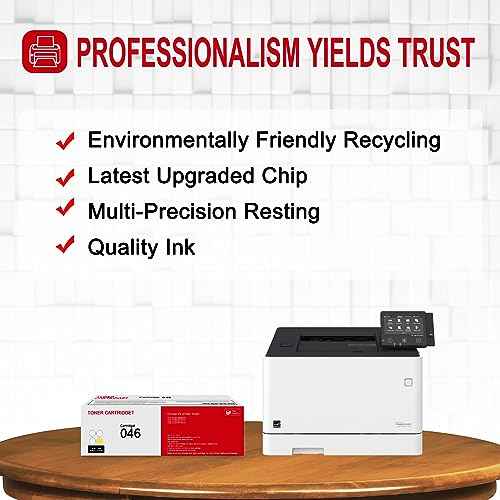 1 Pack 046 1247C001AA Yellow Toner Cartridge: Compatible CRG 046 1247C001AA Replacement for Canon Color Image Class LBP654Cdw MF733Cdw MF735Cdw MF731Cdw Printer