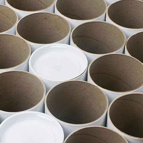 MagicWater Supply Mailing Tube - 1.5 in x 24 in - White - 12 Pack - for Shipping and Storage of Posters, Arts, Crafts, and Documents