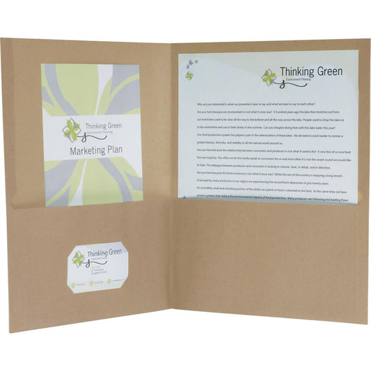 EarthWise by Oxford Two-Pocket Folders, Natural, Letter Size, 25 per Box, (78542)