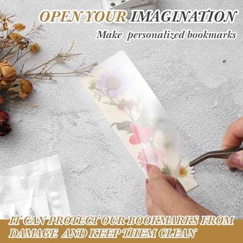376 Pcs DIY Bookmark Making Kit, 150 Bookmark Laminating Pouches Bulk with 150 Tassels and Puncher DIY Projects Party Favor Gift for Reading Women Book Lovers(2 x 6 Inch,Retro Color)