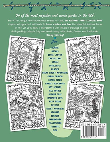 The National Parks Coloring Book (Explore the World Geography Coloring Books)