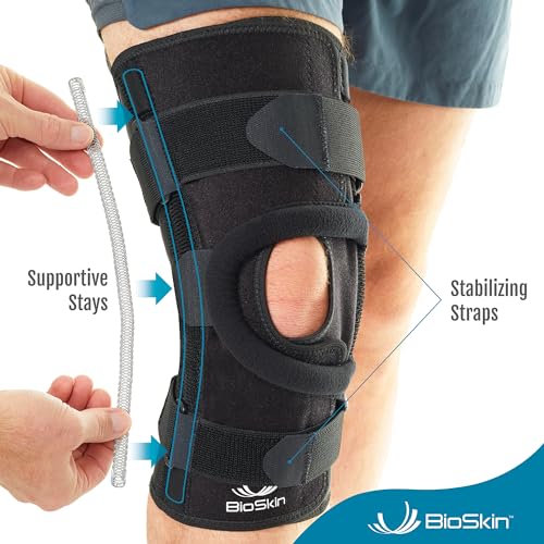 BioSkin Wraparound Patella Stabilizer Knee Brace for Patellofemoral Pain, Patella Tracking Disorders, Dislocation, and Subluxation, Left or Right Kneecap Tracking (XS)