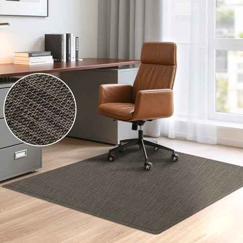 BAGAIL Office Chair Mat for Hardwood Floor, 48"x60" Heavy Duty Computer Chair Mat - Fast Flat & Smooth Glide - Non-Slip Desk Chair Floor Protector for Home Office - Dark Brown