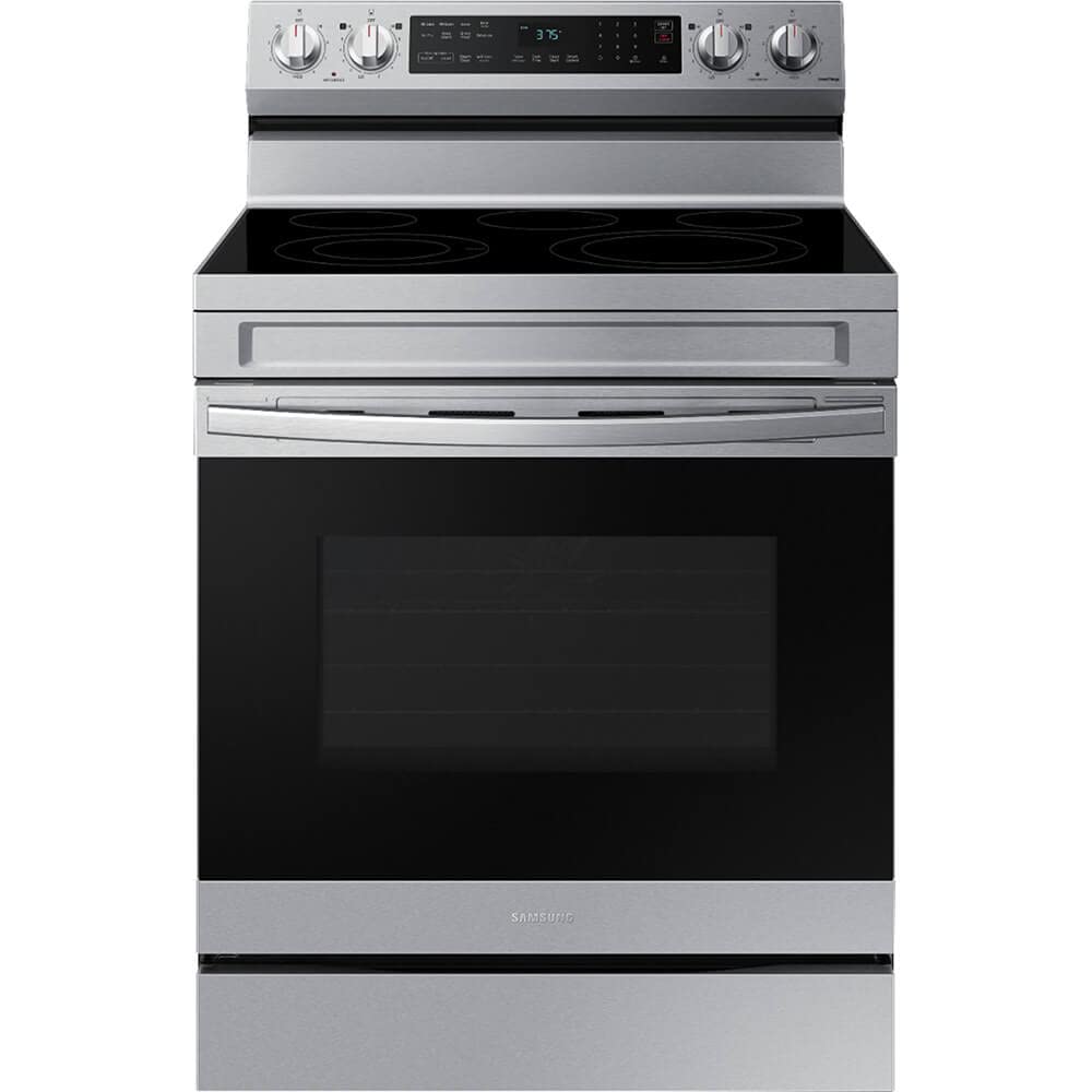 Samsung 6.3 Cu. Ft. Smart Freestanding Electric Range with No Pre-heat Air Fry & Convection, Stainless Steel, NE63A6511SS/AA