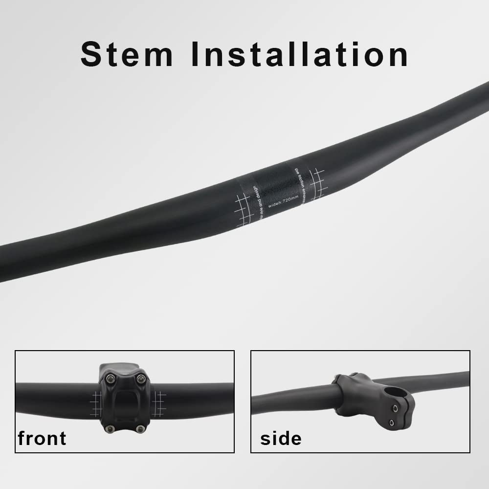 31.8 handlebar, mtb carbon handlebar, carbon handlebars mountain bike, RXL SL straight handle bars for bike mountain bike bars 1-1/4" 31.8 backsweep 9° flat handle bar downhill bicycle UD matte 720mm"