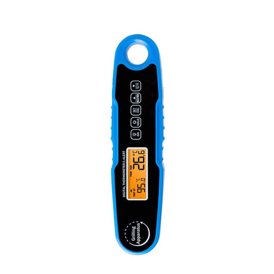 Digital Meat Thermometer, Food Thermometer Instant Read for Grilling, Digital Thermometer with Backlight Alarm Function for Outdoor BBQ, Cooking, Party(Blue)