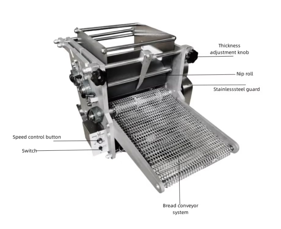 Koalalko Commercial Tortilla Machine,Tortilla Press for Flour Tortilla Roti,Quesadilla & Tortilla Makers,Flour Mexican Tortilla Machine,Can Make Roti,Chapati,Torilla,Pancake,Crepe,1500-2000 pcs/h