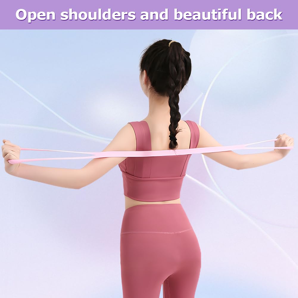 3pc Figure 8 Resistance Band, Arm Back Shoulder Exercise Bands, Elastic Rope Stretch Fitness Band, 8 Shaped Stretch Band for Chest Expander, Yoga Gym Fitness Pulling Rope
