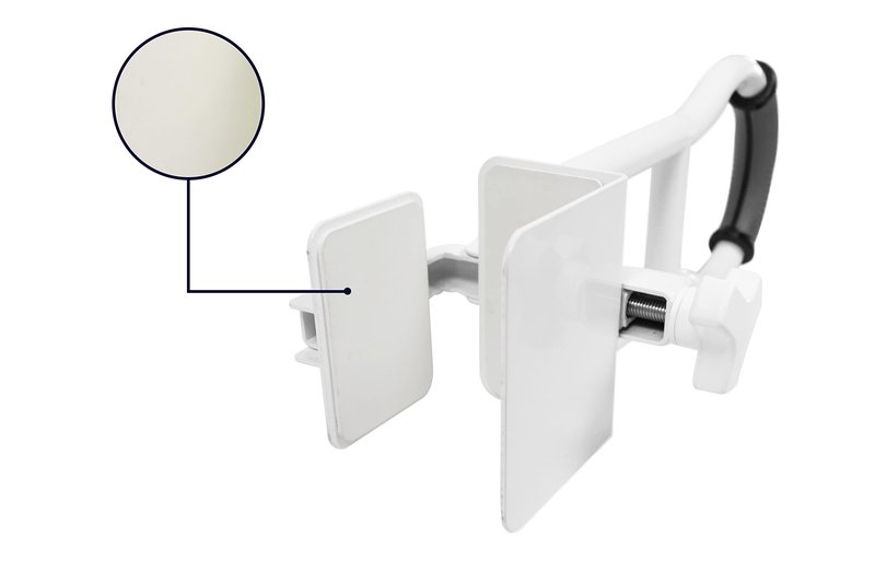 KMINA Bathtub Safety Rail, Padded Non-Slip Grip, Adjustable Grab Bar for Side of Tub, Elderly and Disabled, Fits Over 3.15 Inch Tub Walls, Grey