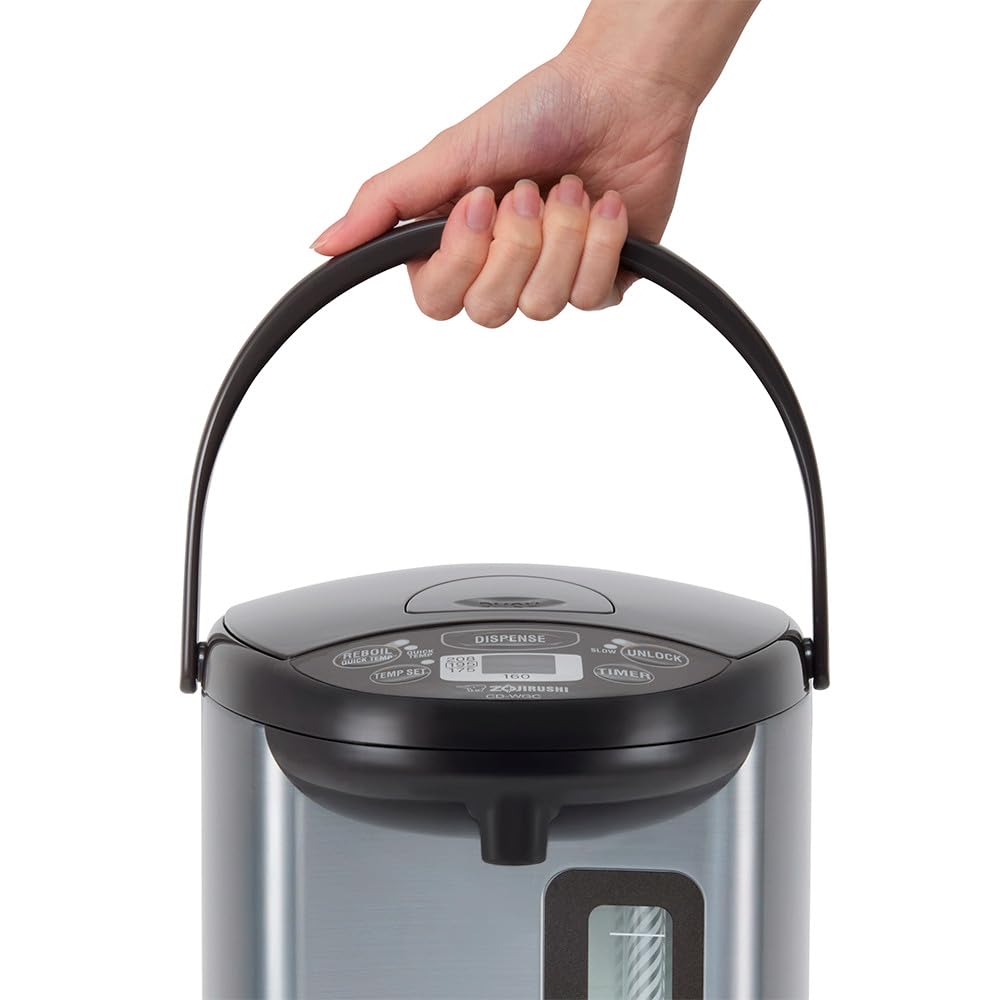 Zojirushi CD-WGC30TS Micom Water Boiler & Warmer 3.0 Liter, Silver Dark Brown, PFAS-free & BPA-free