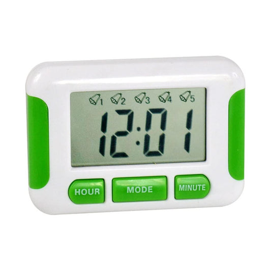 Digital Kitchen Timer Bell Alarm Clock Sleep Multifuctional Countdown 5 Groups Timer Kitchen Supplies(Gray)