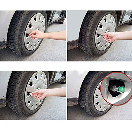 Tire Pressure Monitor Valve Stem,Baceyong 4Pcs Set Car Wheel Pressure Caps 36 PSI Tire Air Monitor Tyre Sensor Valve