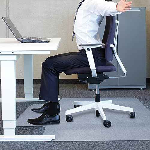 AiBOB Chair Mat for Low Pile Carpet Floors, Flat Without Curling, 40 X 51 in, Office Carpeted Floor Mats for Computer Chairs Desk