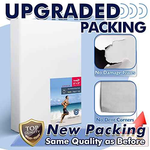 Koala Ultra Premium Photo Paper 13x19 In Satin Photo Printer Paper for Inkjet Printer Water-Resistant Semi Gloss 50 Sheets 72lb