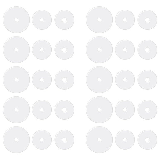 Giantree 30Pcs Clear Piercing Disc, Silicone Perforated Disc for Piercing Bump, 7/9 mm Earring Supports for Keloids Healing Pads Belly Button Piercing Kit Nose Piercing Bump Treatment(30pcs)