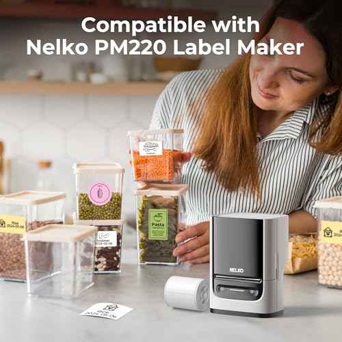 Thermal Labels for Nelko PM220 Label Maker, 1.57'' x 1.18'' (40x30mm) Thermal Sticker Tab, Waterproof, Multi-Purpose Label Tape, 1 Roll of 230 Self-Adhesive Thermal Paper (White)