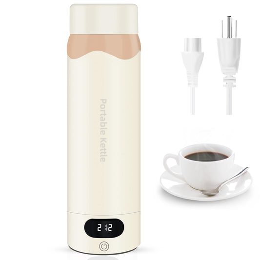Travel Electric Kettle Portable Mini Kettle, 316 Stainless Steel 16.91Oz/500mL, Smart Small Hot Water Boiler with 4 Temperature,Fast Boiling water with Auto Shut-Off and Boil Dry Protection