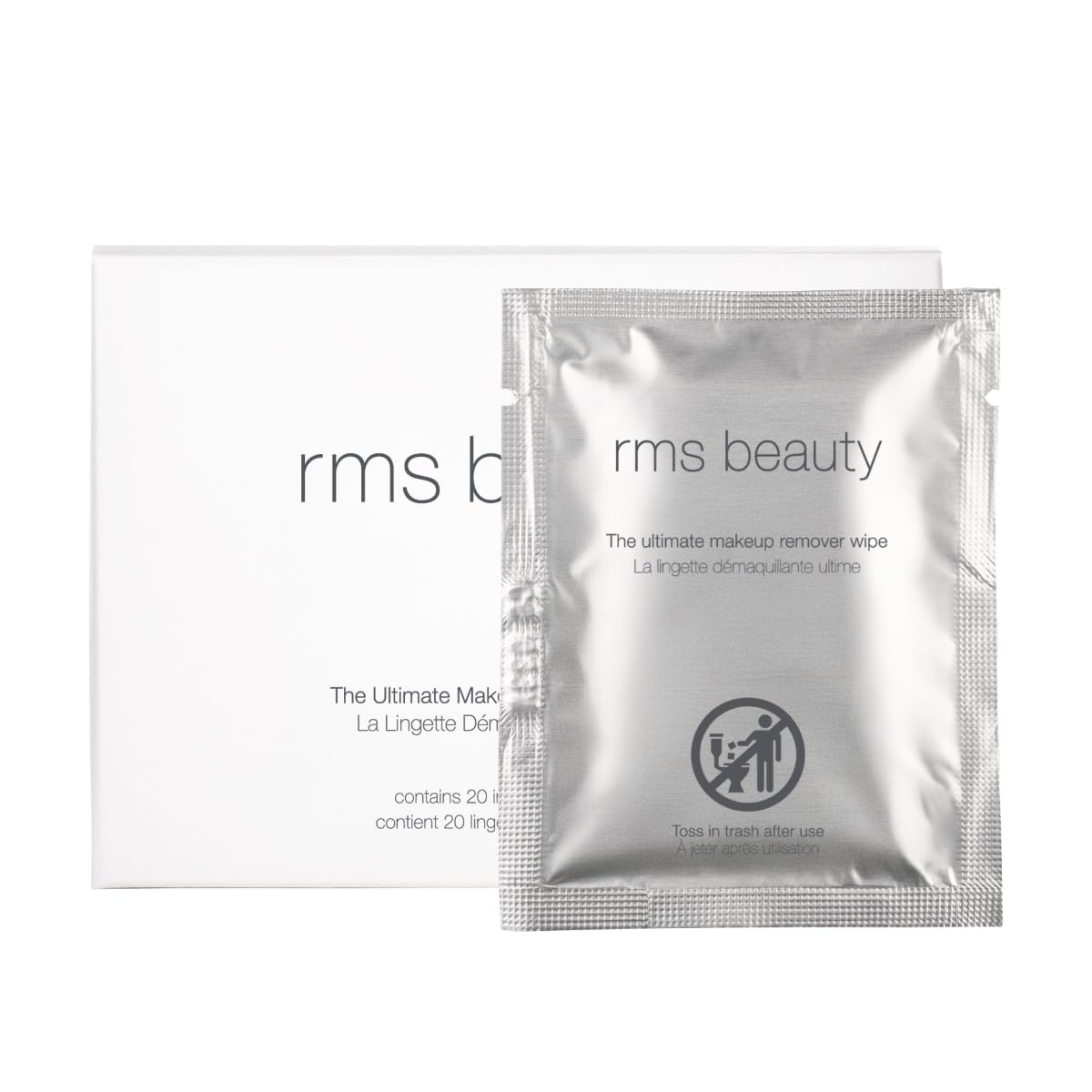RMS Beauty Makeup Remover Wipes Gentle Hypoallergenic Facial Cleansing Towelettes with Nourishing Ingredients Effective for All Skin Types Travel-Friendly 30 Count Pack