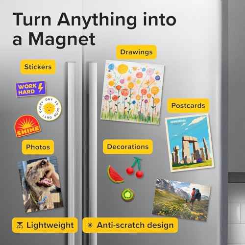 Strong Magnetic Sheets with Adhesive Backing ? (4x6/10x15cm, 10 Pack) Flexible Magnets, Perfect for Custom Photo Magnets, Refrigerator Magnet, DIY Projects, Crafts, Scrapbooking and School Supplies