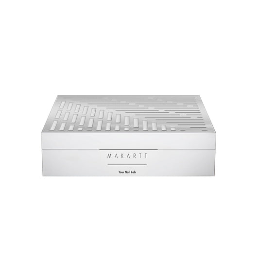 Makartt Nail Dust Collector - Dust Collector Nail Tech Quite SYMPHONEE Dust Extractor Vacuum for Acrylic & Gel Nails Plug-in Ultra Thin Portable with Reusable Filter White