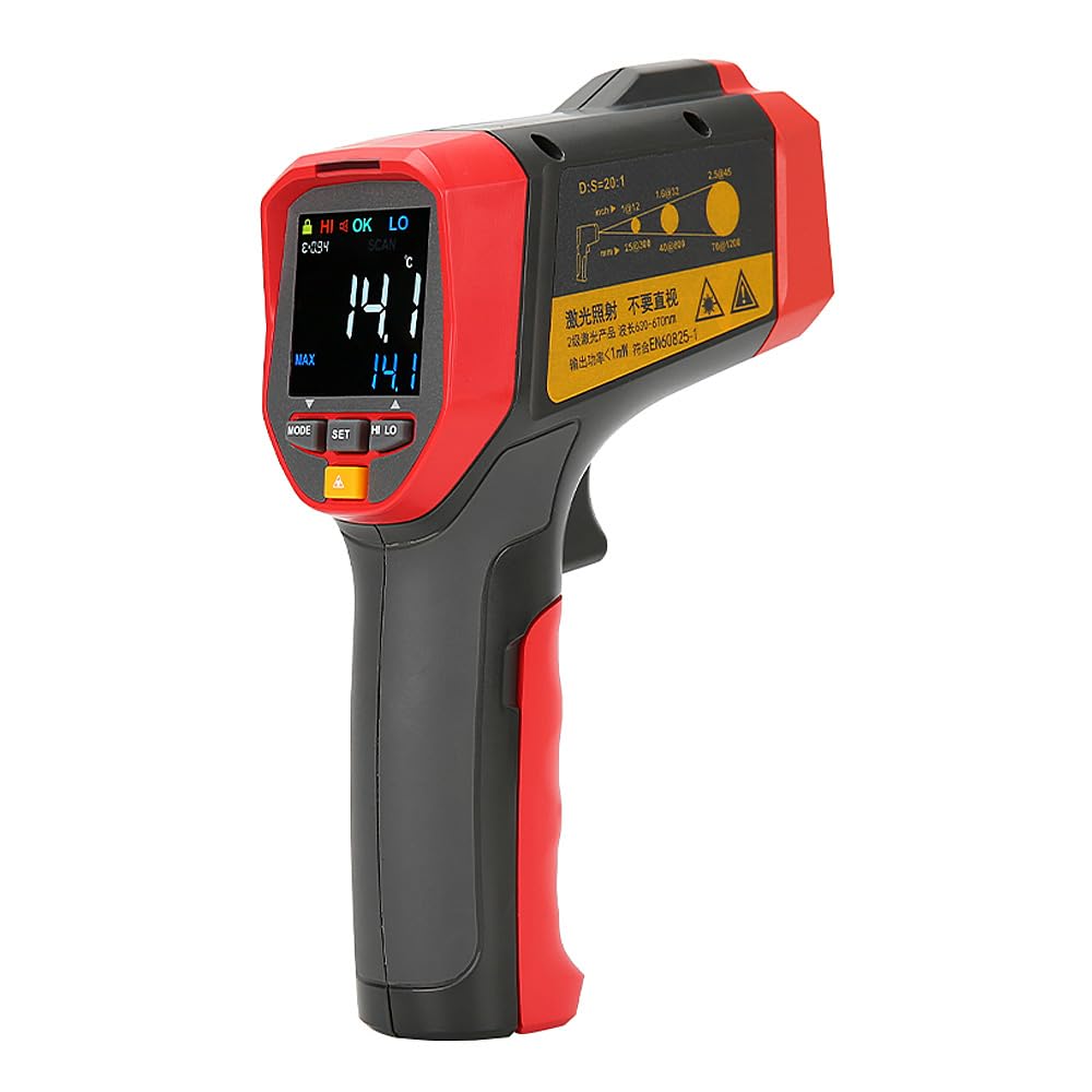 UNI-T UT302A+ Digital Industrial Infrared Thermometer, -32℃~700℃ (-25.6℉~ 1292℉) Non-Contact Industrial Infrared Thermometer for Industrial,Kitchen Cooking, Not for Human