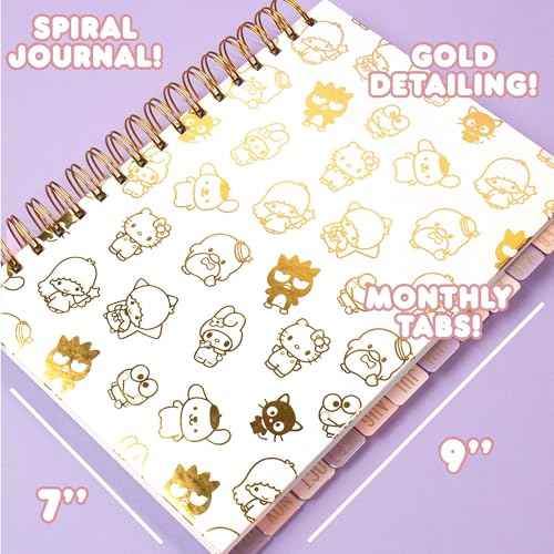Horizon Group USA Hello Kitty and Friends Agenda, 70 Pages, Hardcover Planner, Kuromi Stickers, Sanrio Stuff, Cute School Supplies, Stationery and Accessories