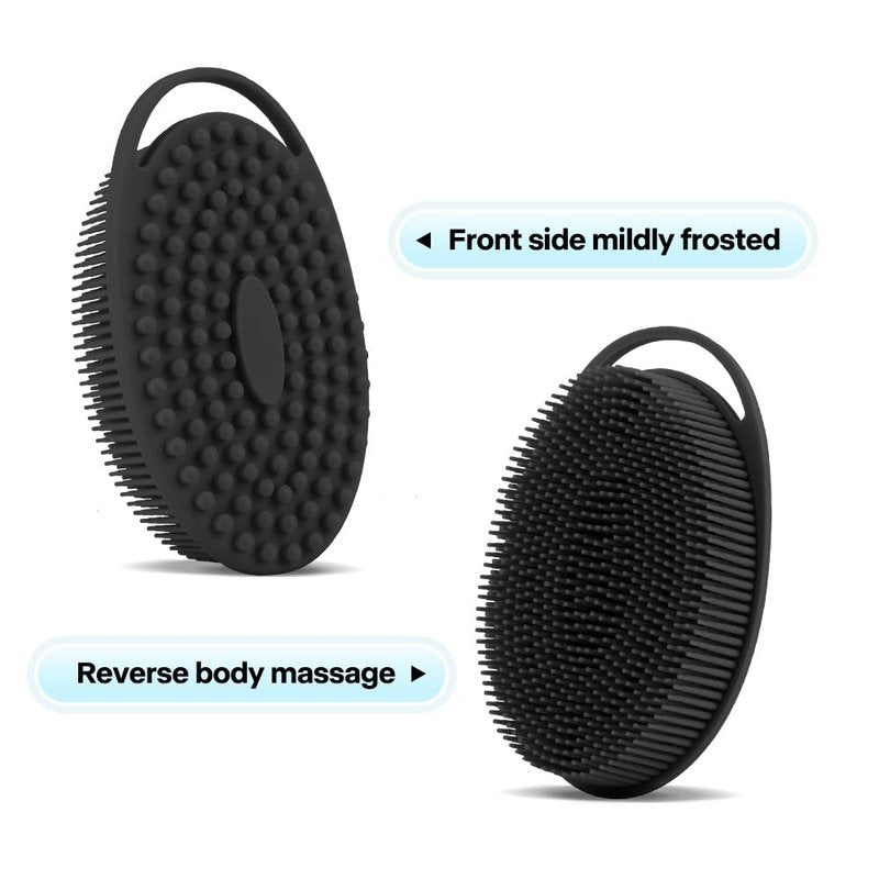 Soft Loofah Silicone Body Scrubbers - 6 Pack Exfoliating Shower Scrubbers for Men & Women