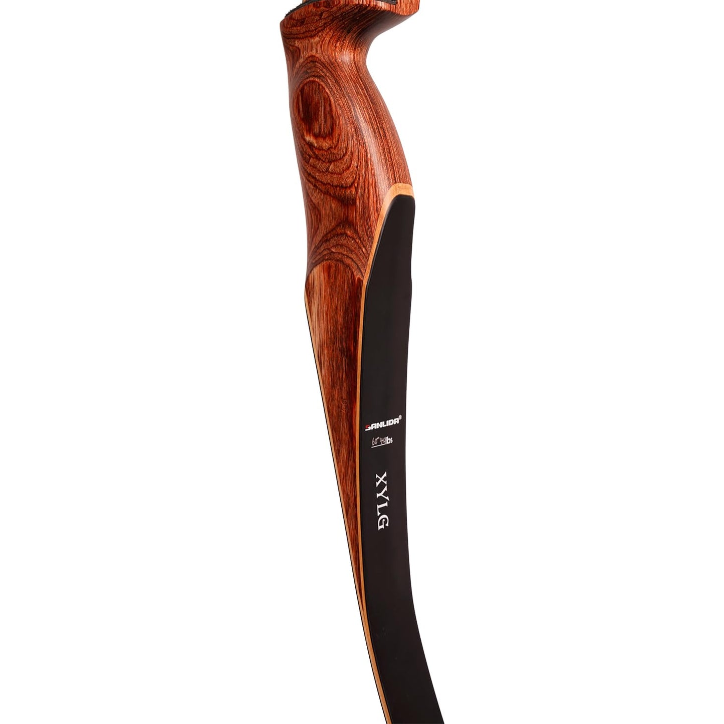 Sanlida Archery 60" Royal X8 One-Piece Bow Traditional Wooden Hunting Bow Handmade Hunting Bow and Arrows Kit for Adults & Traditional Archers, RH Only (40lbs, Red Wood)