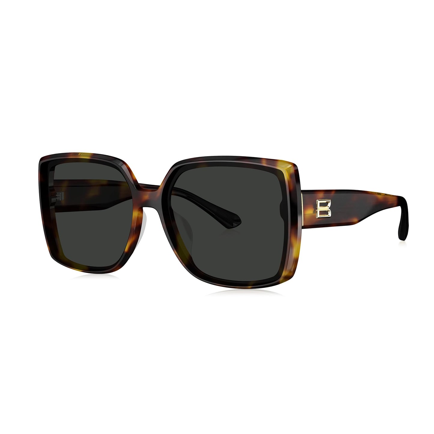 BOLON Women Elegant Oversized Nylon Lens Polarized UV400 Sunglasses BL3232 61mm, Exclusive Eyewear Brand of EssilorLuxottica