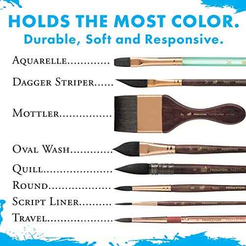 Princeton Artist Brush, Neptune Series 4750, Synthetic Squirrel Watercolor Paint Brush, Mottler, Size 2 Inch