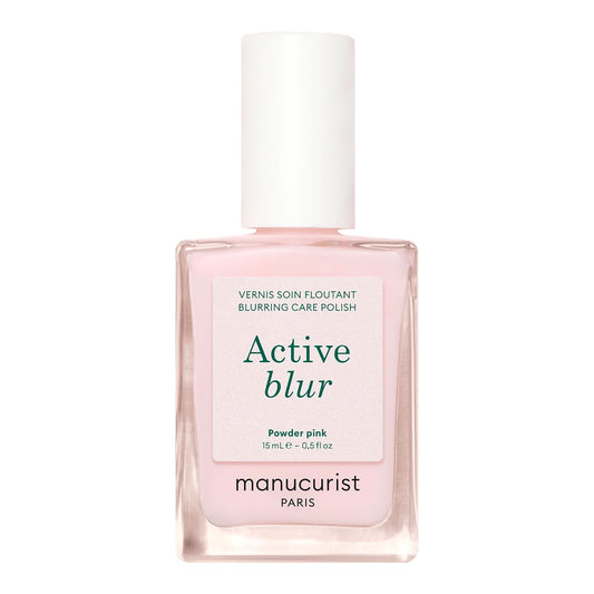 Manucurist Active Blur™ Blurring Treatment Nail Polish – Powder Pink Matte Nails Care with Niacinamide – No Lamp – Vegan & Made in France – Nail Strengthener and Growth for Weak Nails – Plant-Based