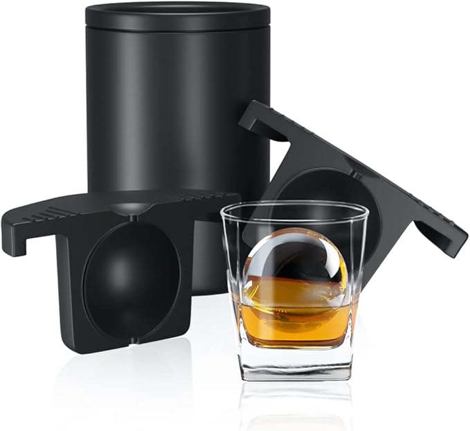 TINANA Clear Ice Ball Maker, 2.5Ã¢ÂÂ Clear Ice Cube Tray Make 1 Large Sphere Ice Balls for Whiskey, Cocktails & Bourbon, Gifts for Men