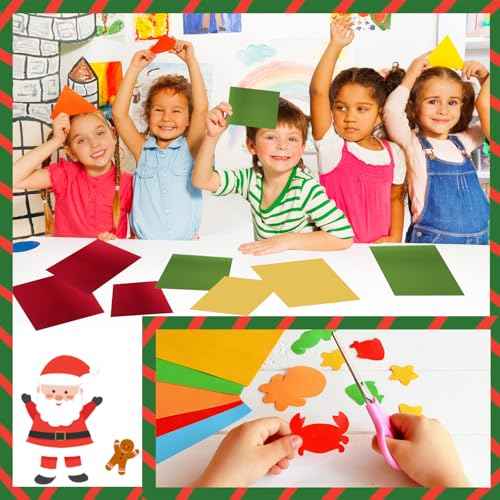 24 Sheets Christmas Metallic Cardstock Paper 8.5 X 11", 92lb Thick Gold Foil Cardstock Shiny Mirror Paper Glitter Paper for Crafts Scrapbook Card Making Invitations (Red Green Gold Silver)