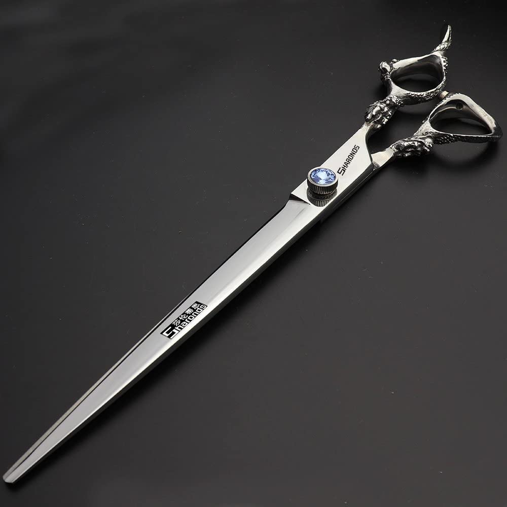 7/8/9inch professional hairdressing scissors silver high hardness 400c stainless steel beauty shop barber shop salon special tools (9 inch flat)