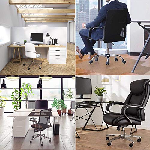 Large Office Chair Mat for Hardwood Floor - 40"x96" Heavy Duty Desk Chair Mat for Office Chair - Clear Computer Floor Protector Mat - Easy Glide and Flat Without Curling